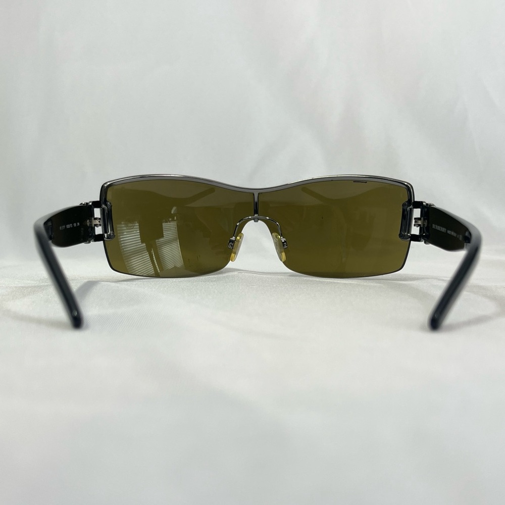 Burberry Sunglasses 3037 Shield Style Silver/Gray Buckle Italy - Picture 12 of 14